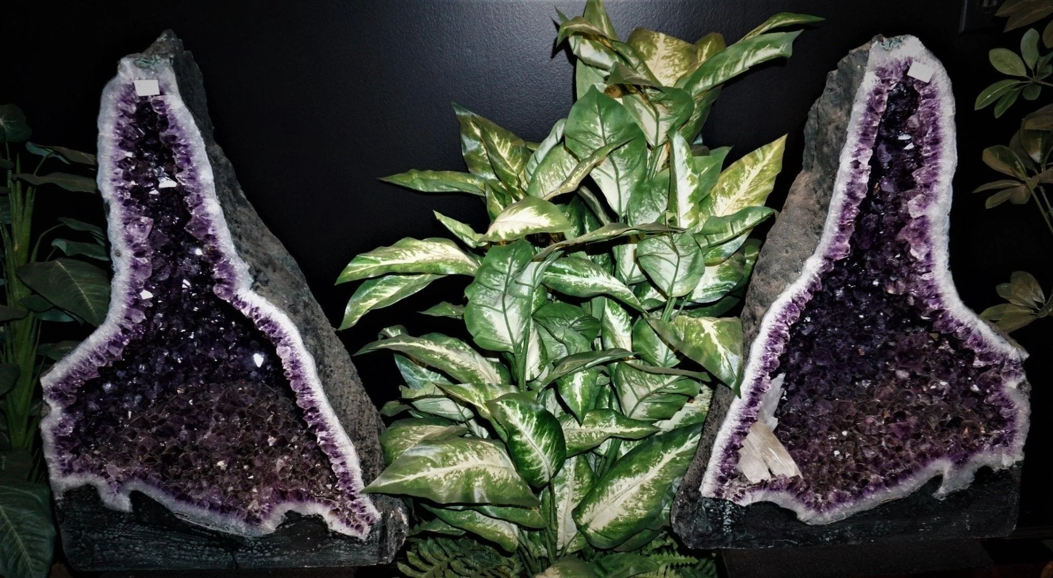 Amethyst Geode Crystal Mineral Specimen Set Of Two - Image 4