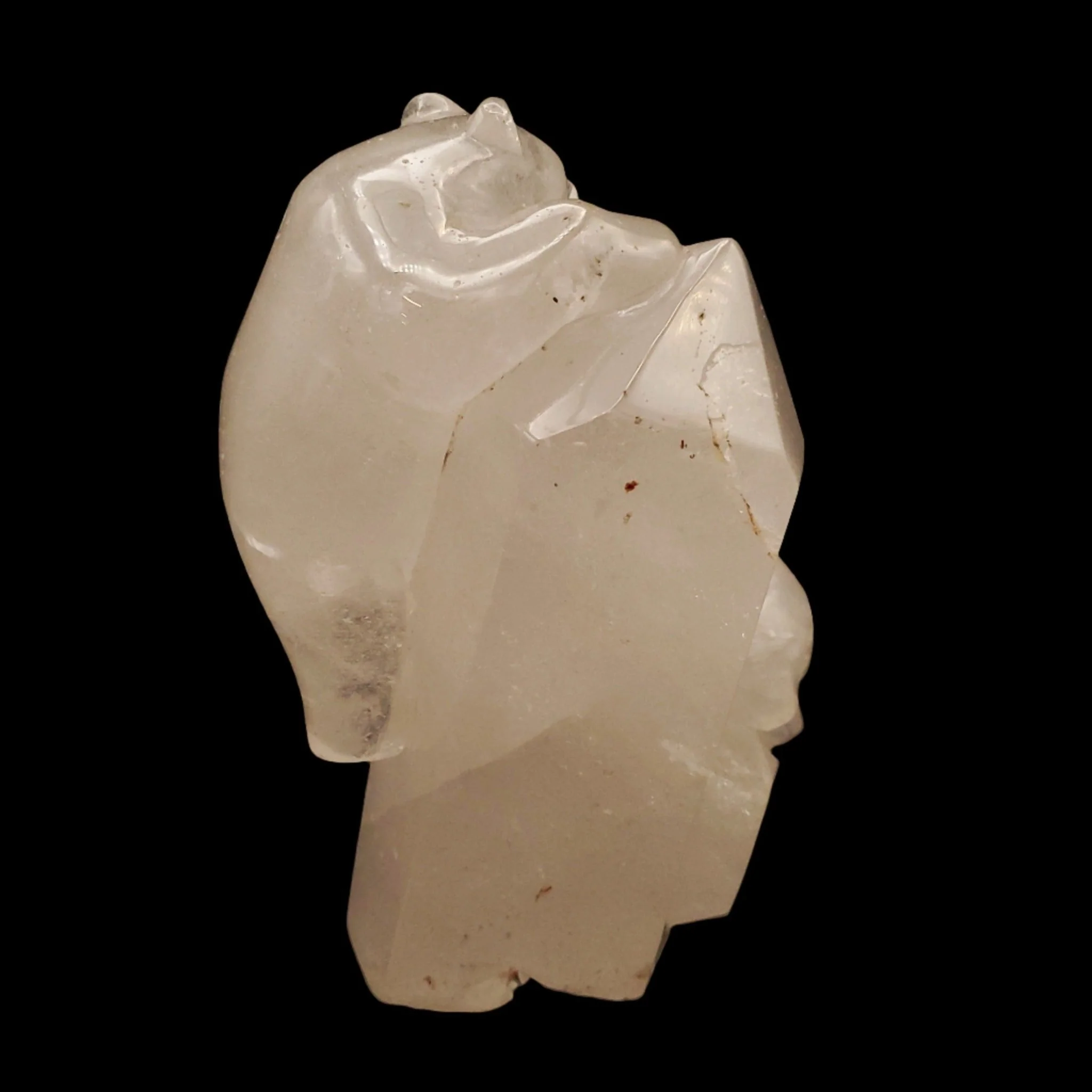 Carved Quartz Polar Bears Art Sculpture Home Decor - Image 4