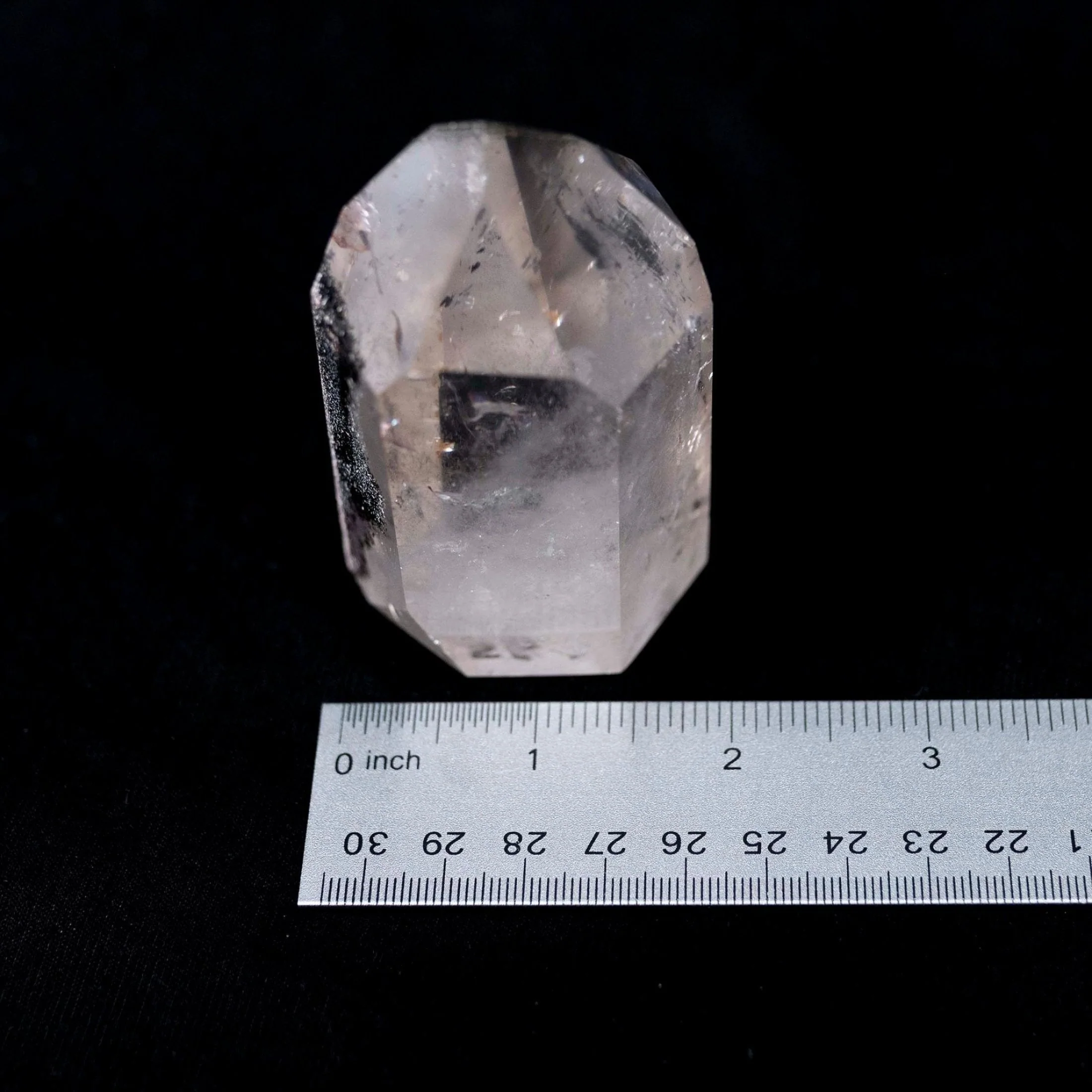 Chlorite Inclusion Quartz Brazilian Crystal Point Cut And Polished - Image 5