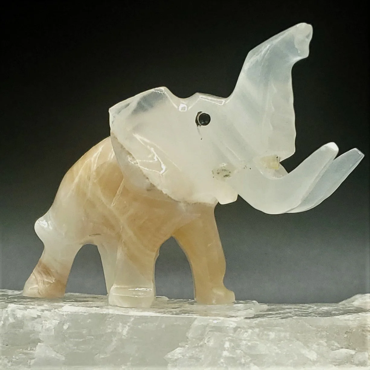 Elephant With Trunk Up Small Onyx Savage Elephant - Image 5