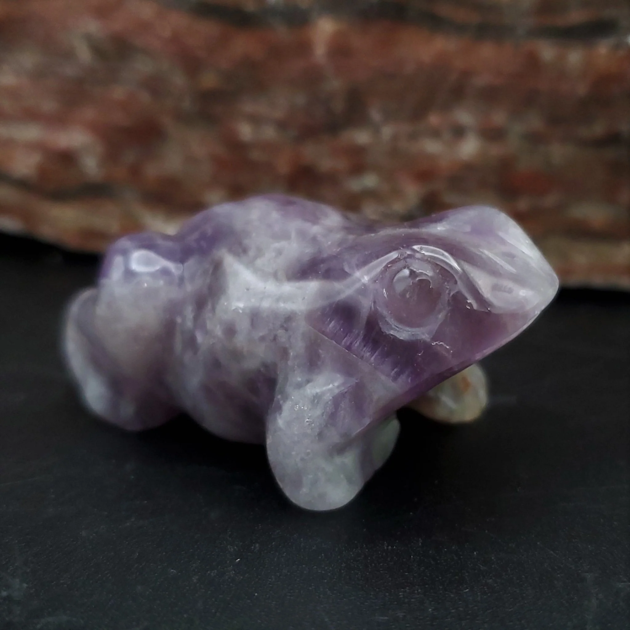 Frog Figurine Semi-Precious Gemstone 2-inch Carved Frog - Image 10