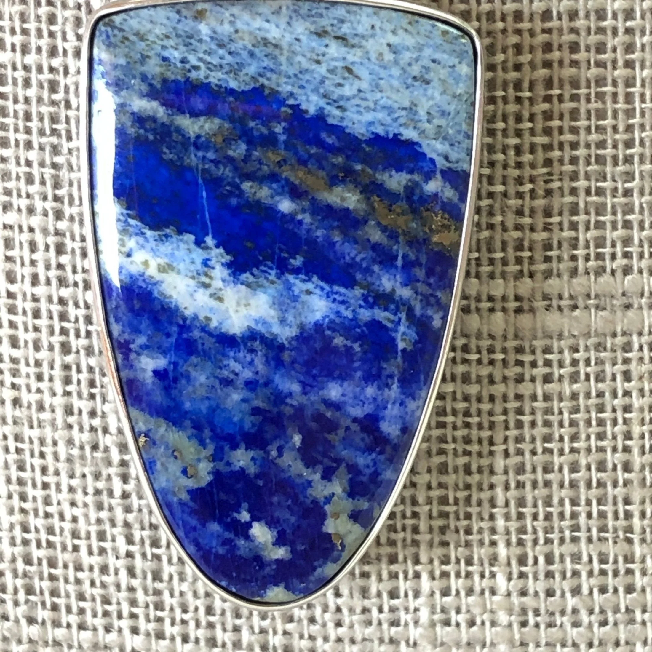Lapis Jewelry Necklace Pendant Silver Blue Stone - Image 3