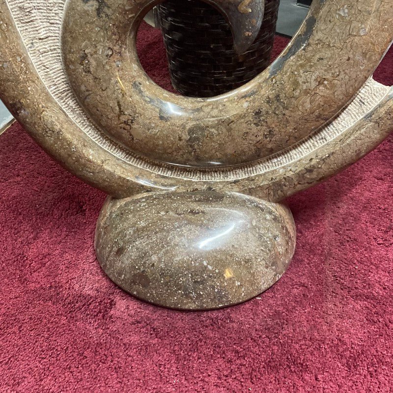 Large Orthoceras Fossil Sculpture - Image 4