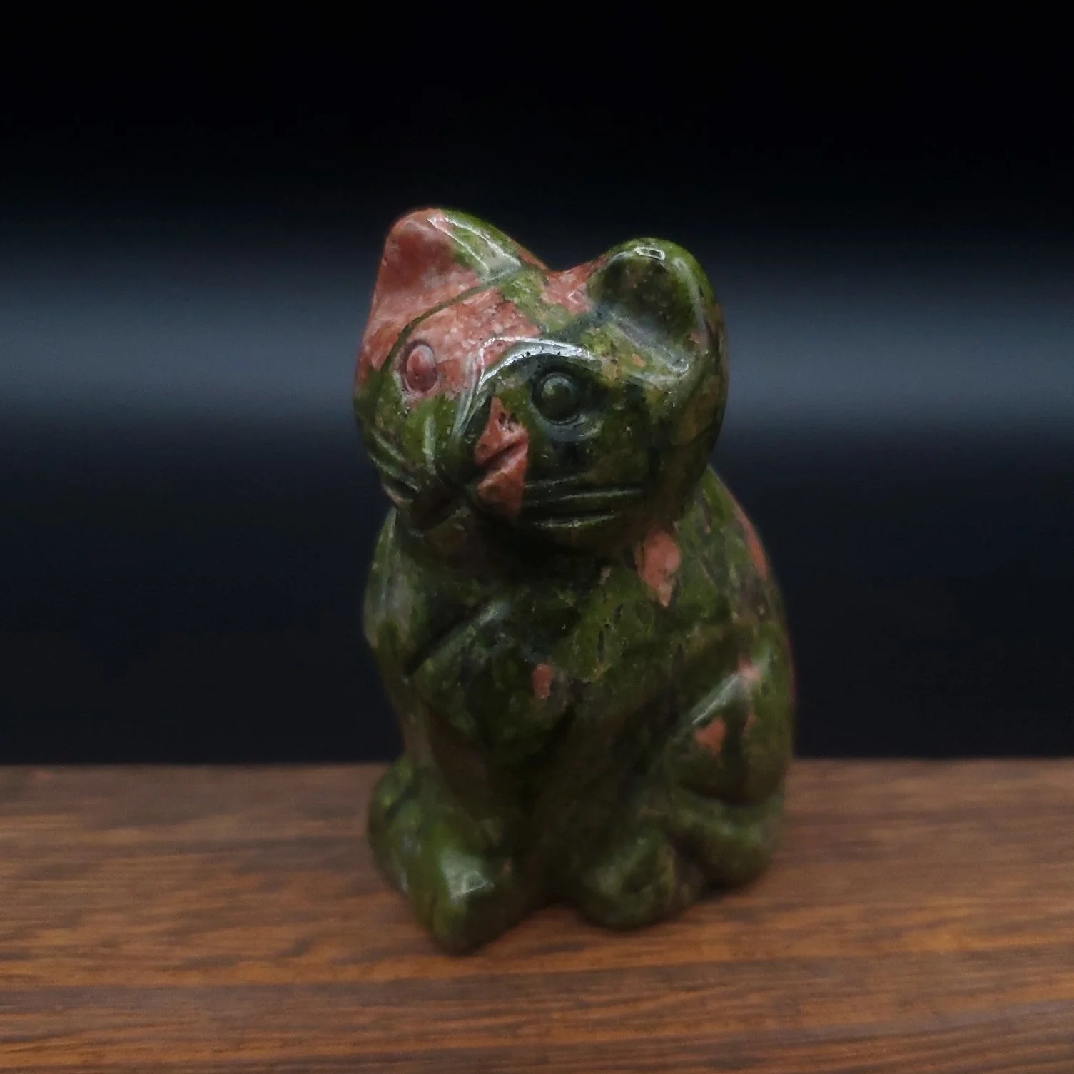 Semi-Precious Gemstone 2-inch Carved Cat Figurine - Image 10