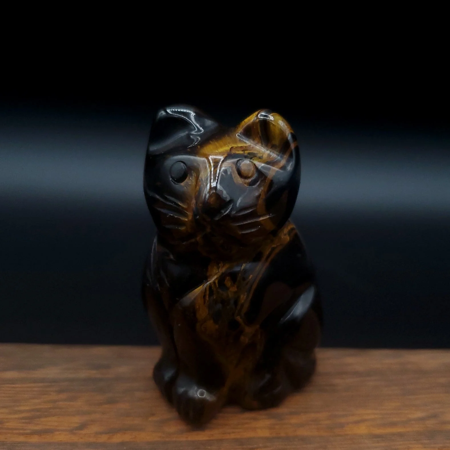 Semi-Precious Gemstone 2-inch Carved Cat Figurine - Image 11
