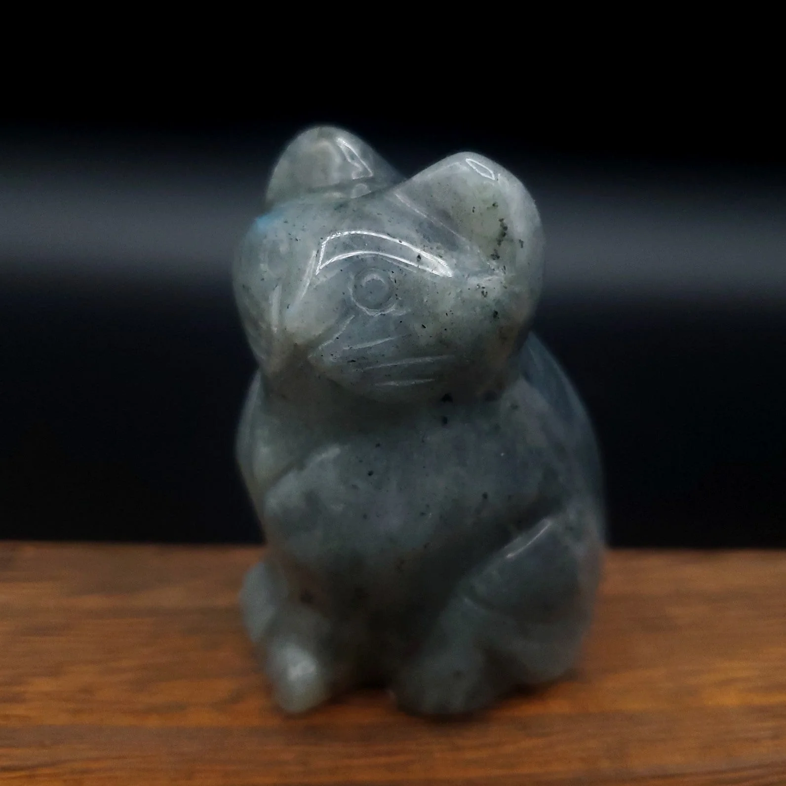 Semi-Precious Gemstone 2-inch Carved Cat Figurine - Image 4