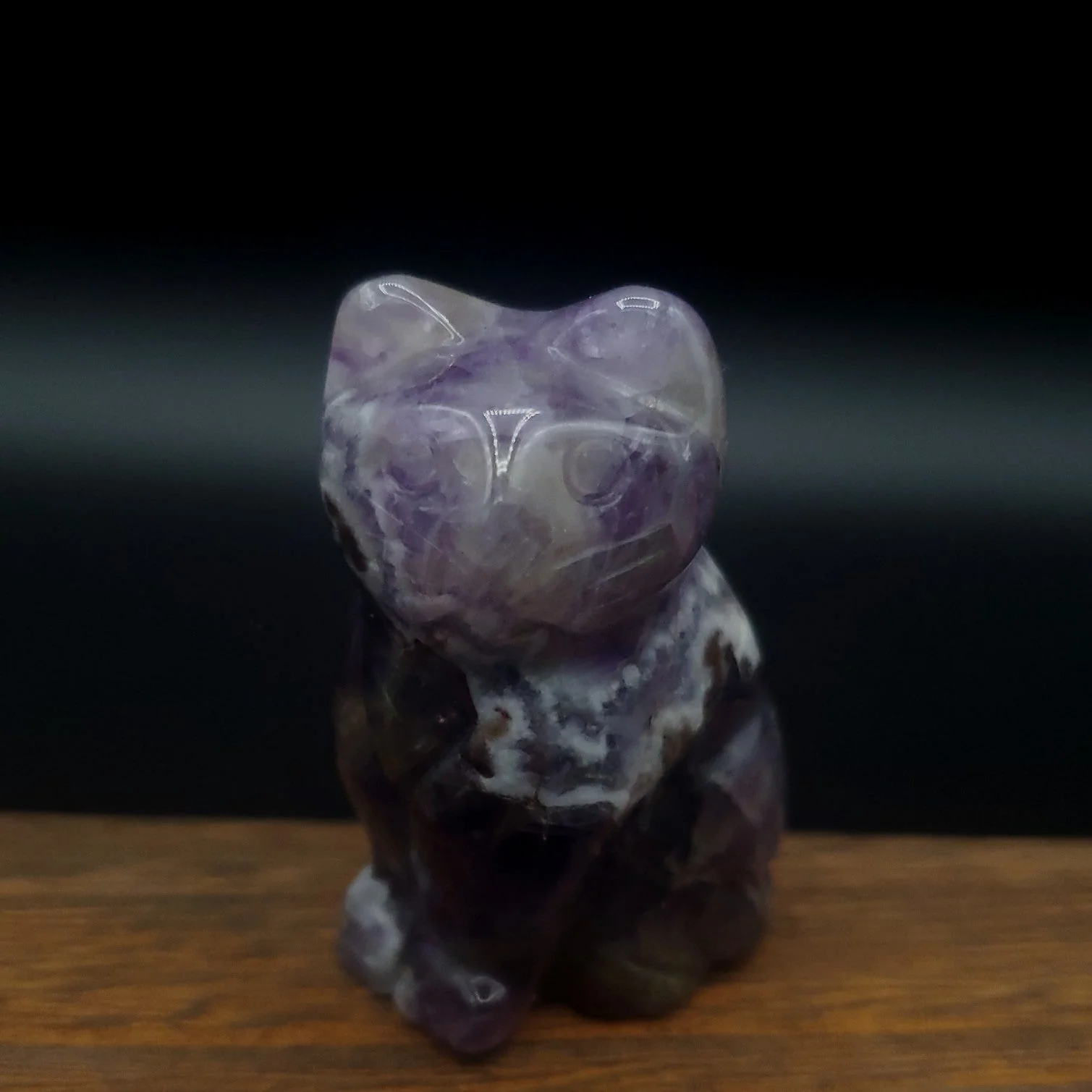 Semi-Precious Gemstone 2-inch Carved Cat Figurine - Image 9