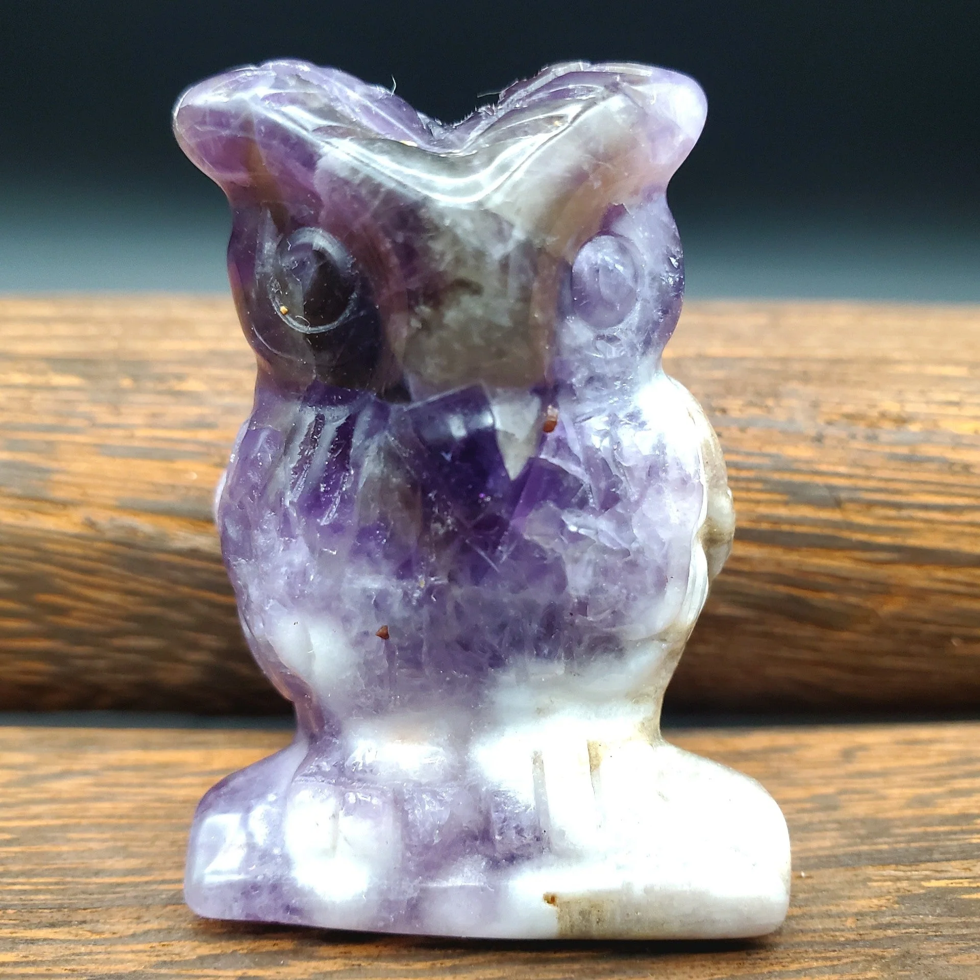 Semi-Precious Gemstone Carved Owl Figurine Sculpture 2 Inch - Image 10