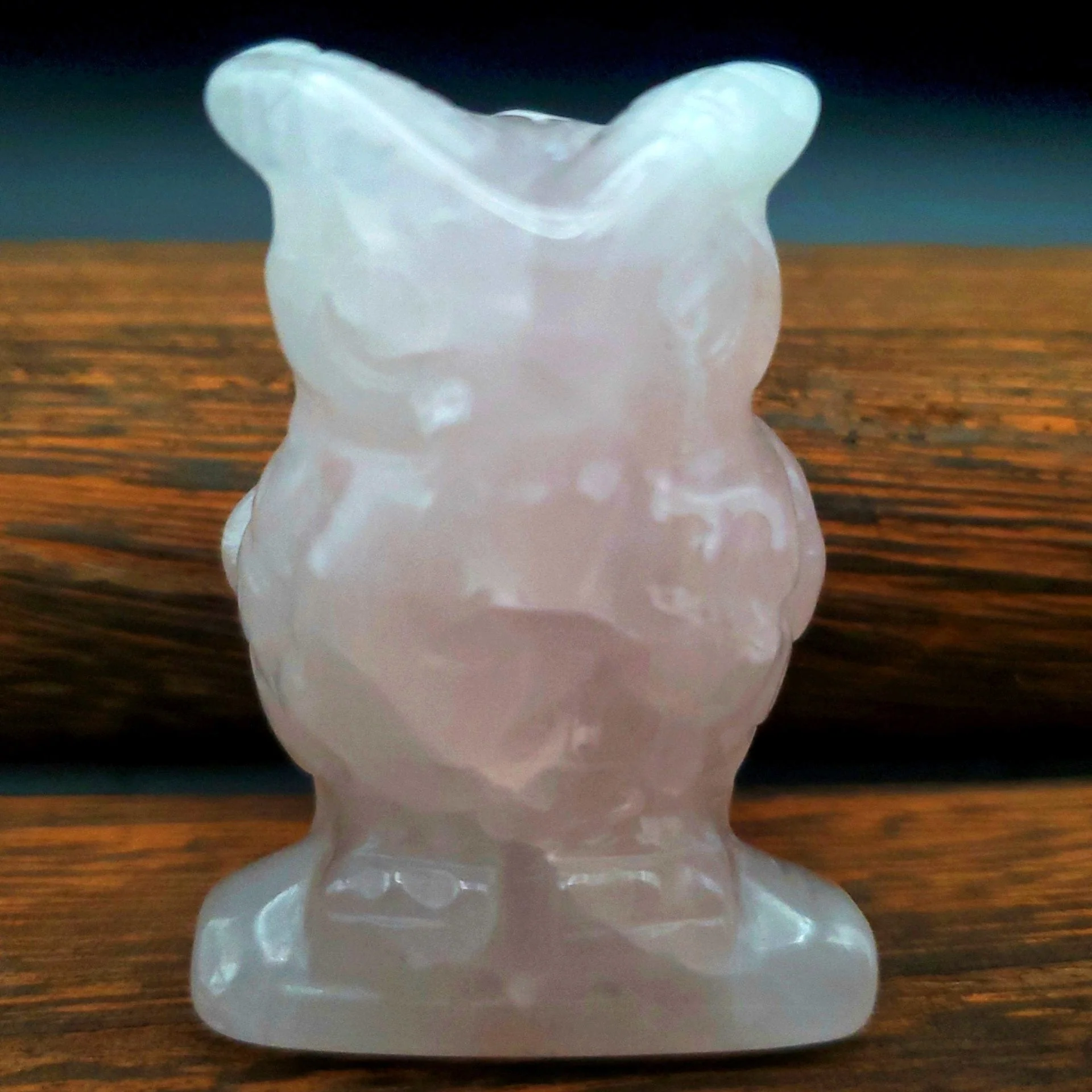 Semi-Precious Gemstone Carved Owl Figurine Sculpture 2 Inch - Image 7