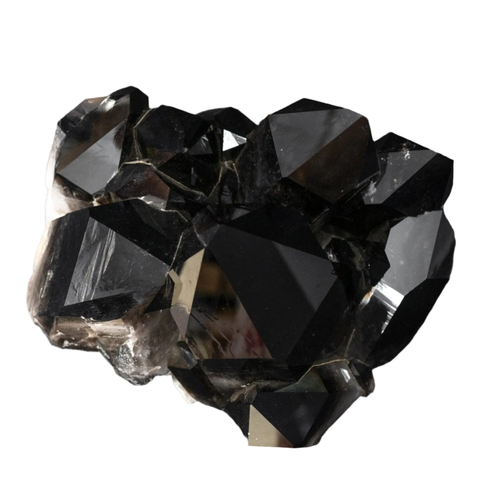 Smoky Quartz Crystal Cluster Enhanced - Image 3