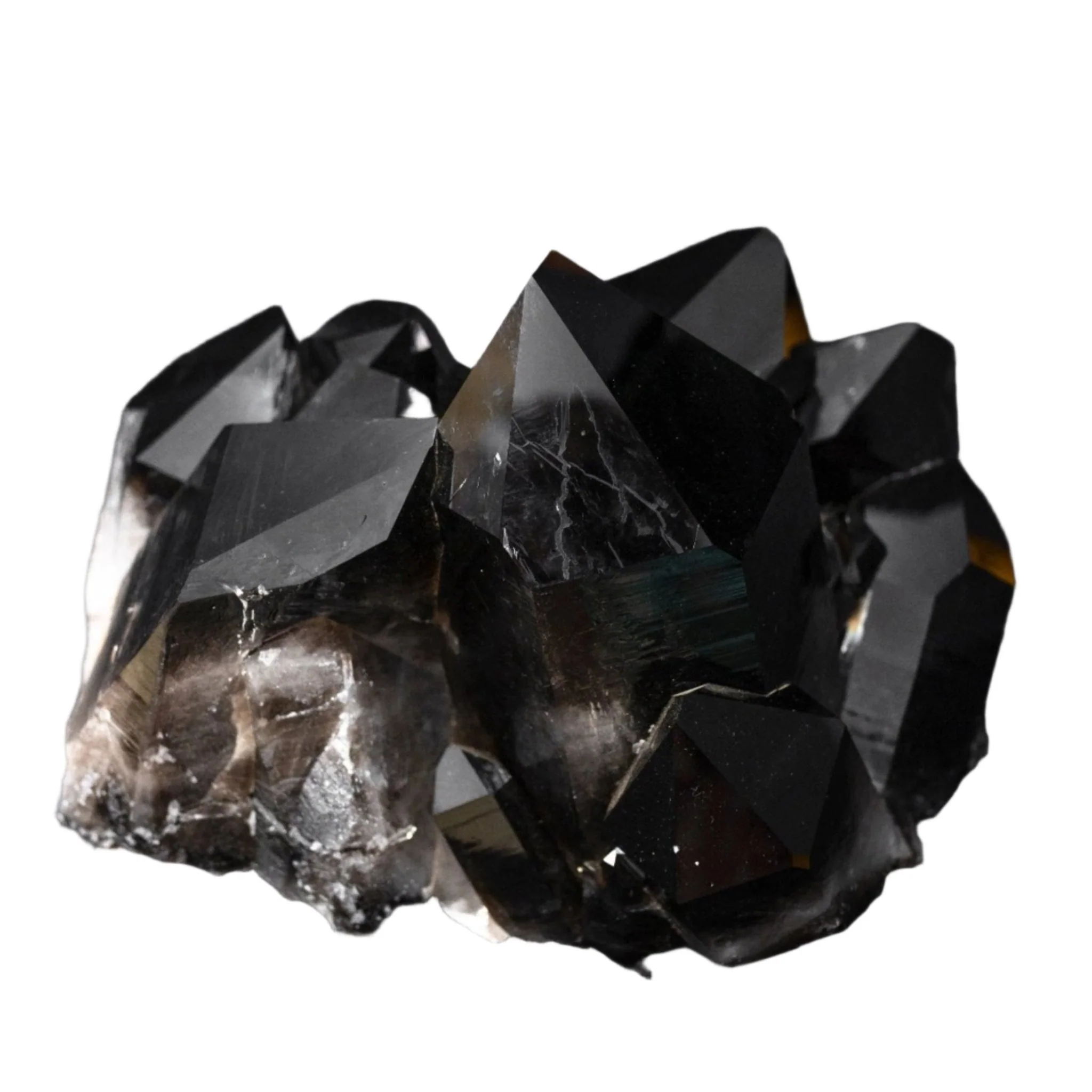 Smoky Quartz Crystal Cluster Enhanced - Image 4