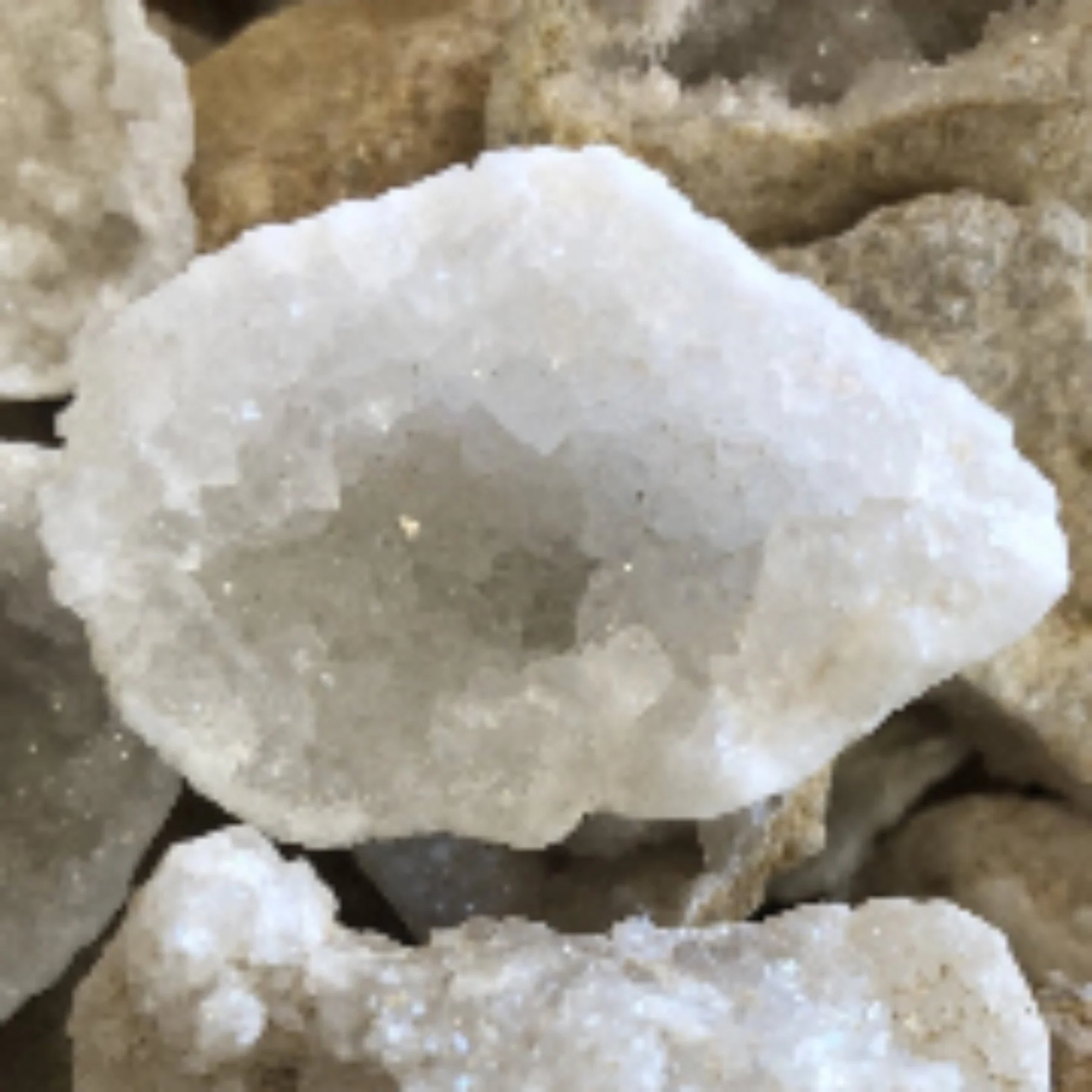 White Geode Crystal Half DIY Crafts - Image 3